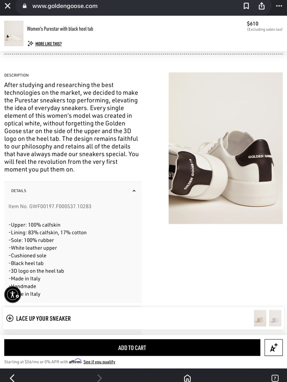 Golden Goose White Leather Sneakers with Black Heel Tab - Picture 2 of 12